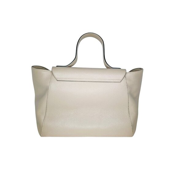 Valentino By Mario Valentino Camilla Taupe Leather Satchel w/ Strap - Picture 3 of 9